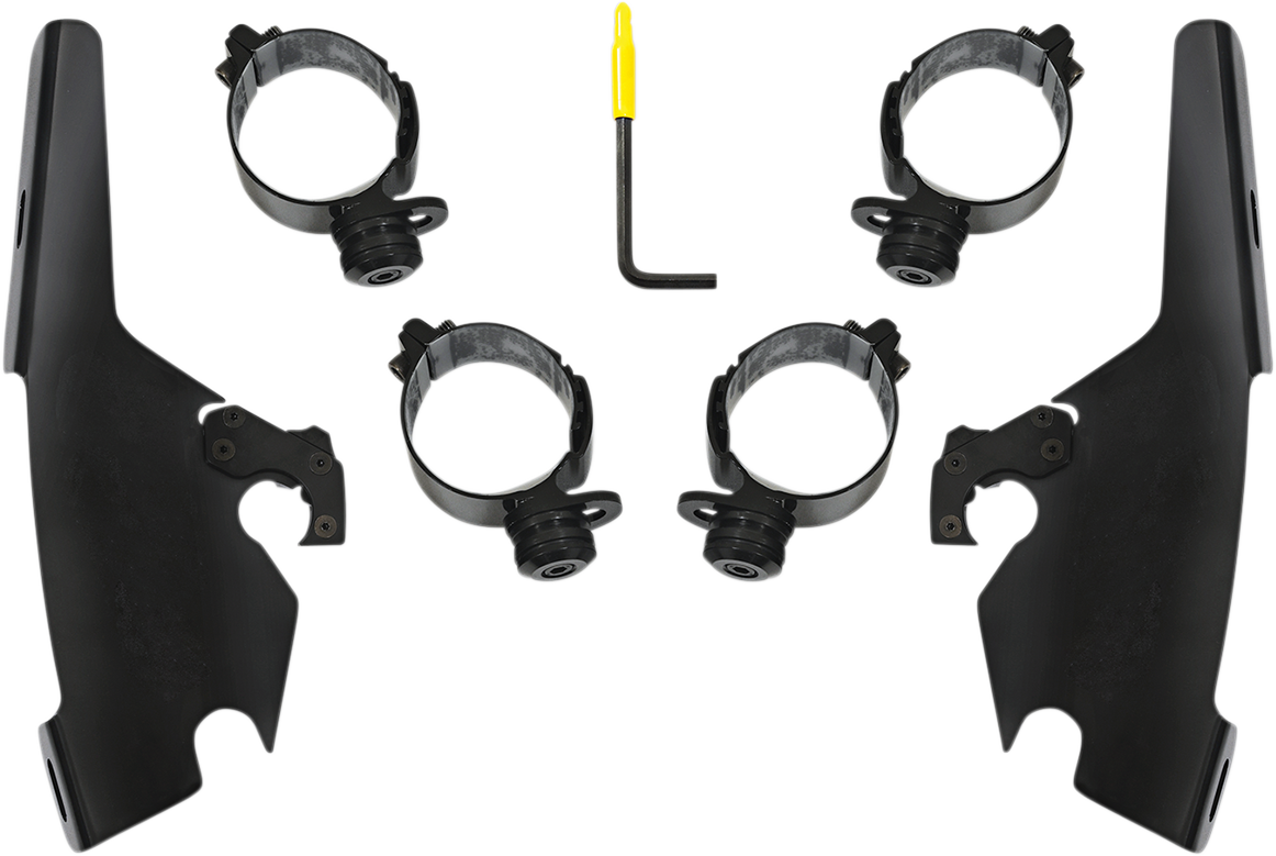 Memphis Shades Batwing - Mounting Kit - Black - FLSB
