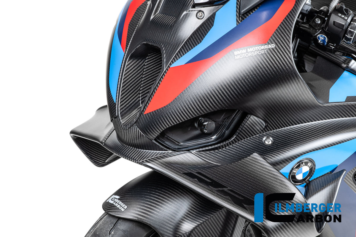Ilmberger Carbon Front Headlight Upper Side Fairing Left BMW M1000RR 2025-2026 - Matte / Twill