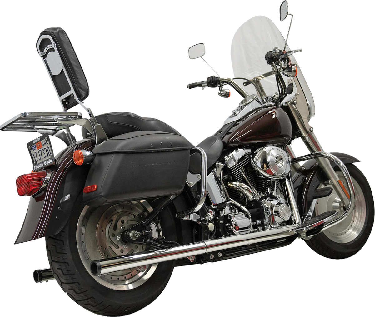 Bassani Xhaust 2-Into-2 True Dual Drag Pipe Exhaust System - Chrome - Twin Cam - Softail