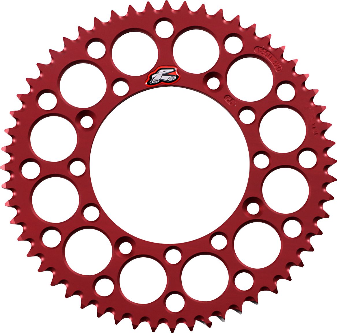 Renthal Rear Sprocket - Aluminum - 56 Tooth - Red - Honda
