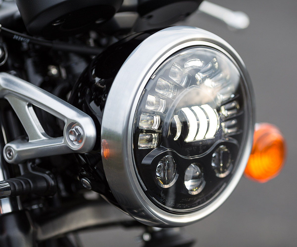 J.W. Speaker Adaptive 2 LED Headlight - 7" - Black