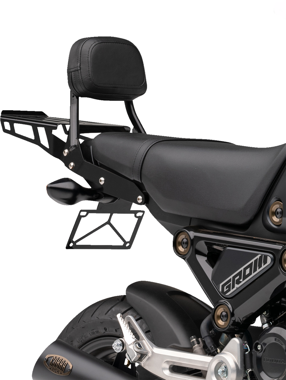Cobra Sissy Bar Luggage Rack - Black - Grom
