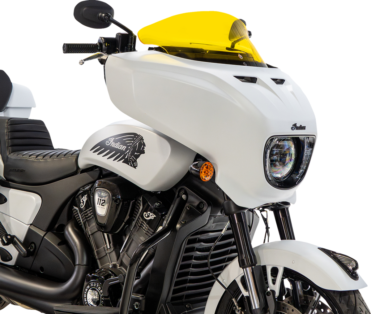 Klock Werks Windshield - 9" - Yellow - Chieftain PowerPlus/Roadmaster PowerPlus