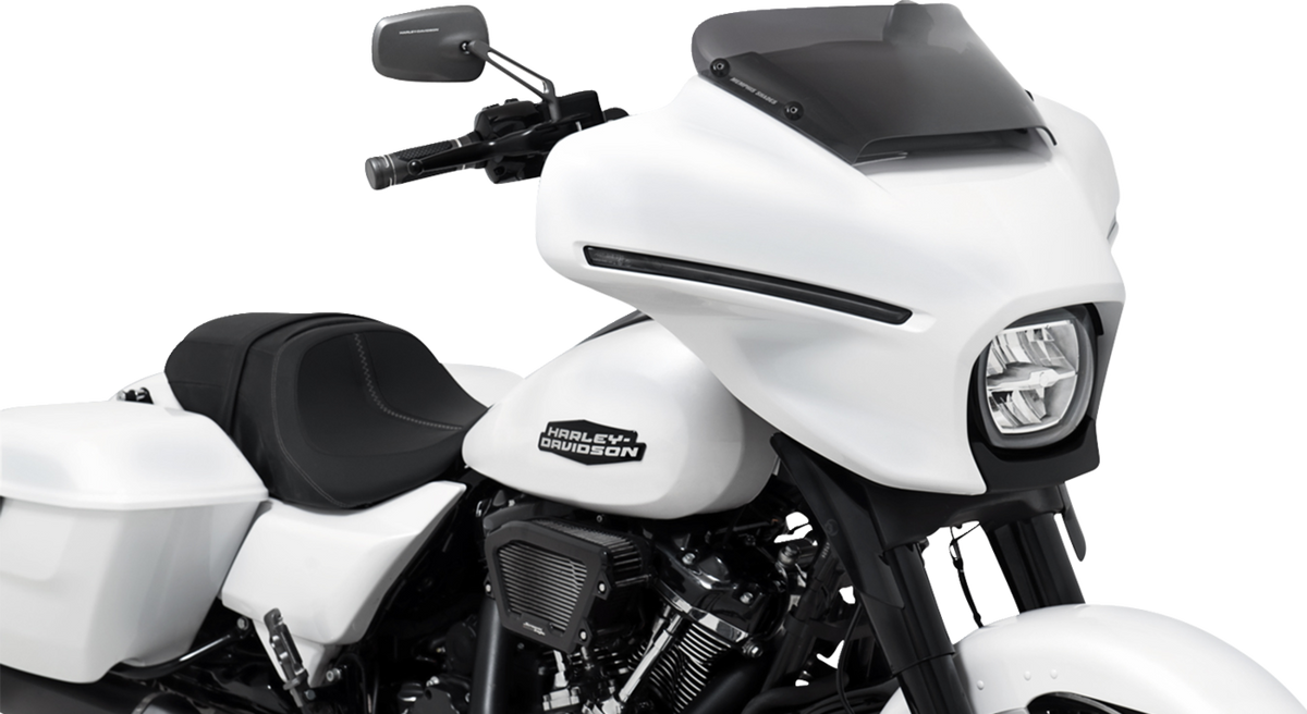 Memphis Shades Spoiler Windshield - 2" - Dark Black Smoke - FLHX