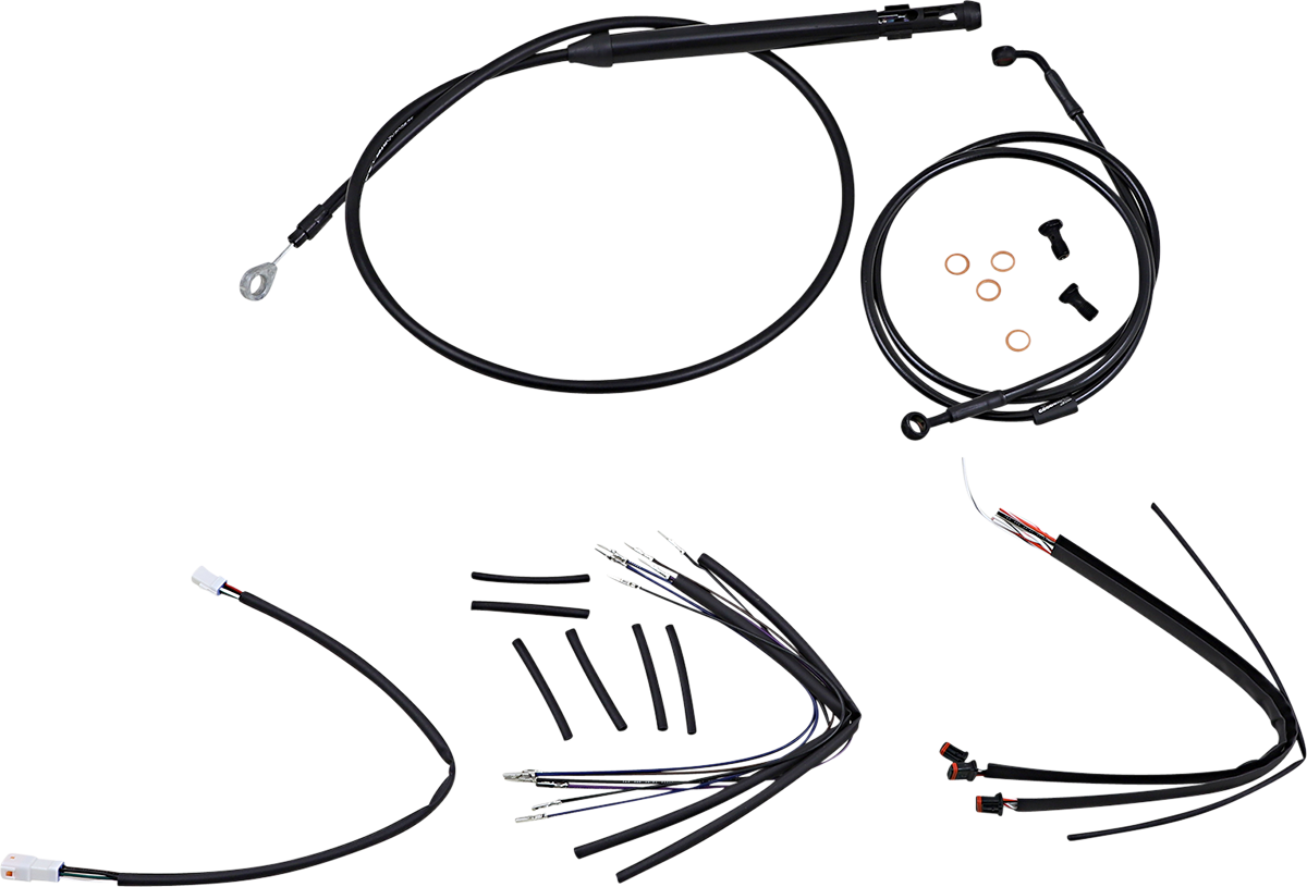 Burly Brand Handlebar Cable And Brake Line Kit For Burly Ape Handlebars