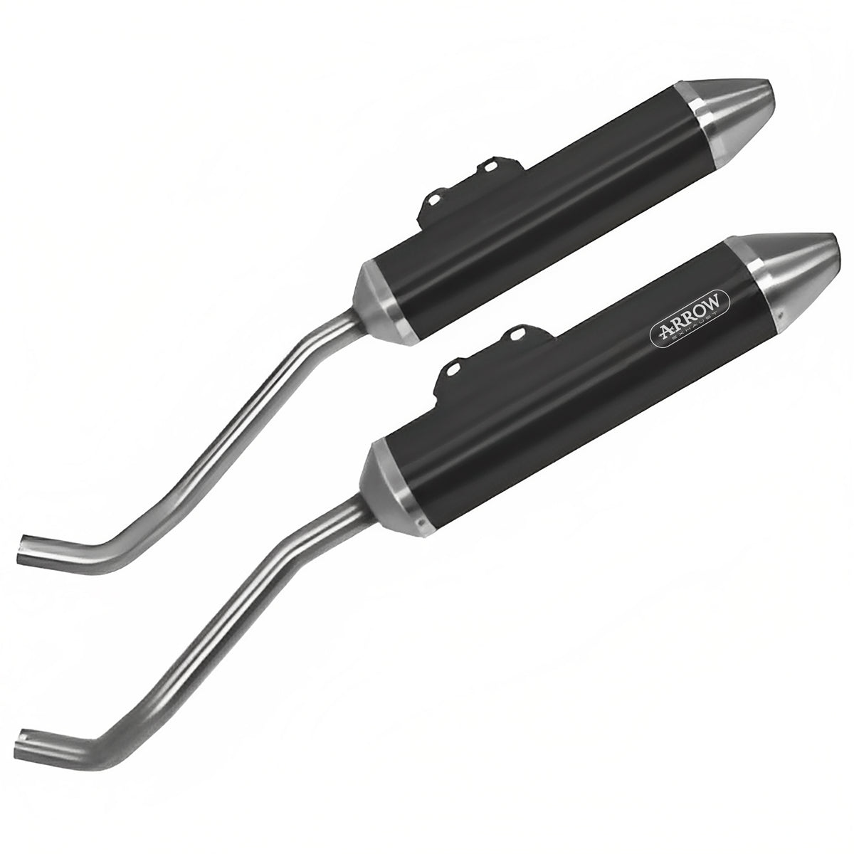 Arrow 72603AON Thunder Approved Aluminium Dark Slip Ons (Right And Left)