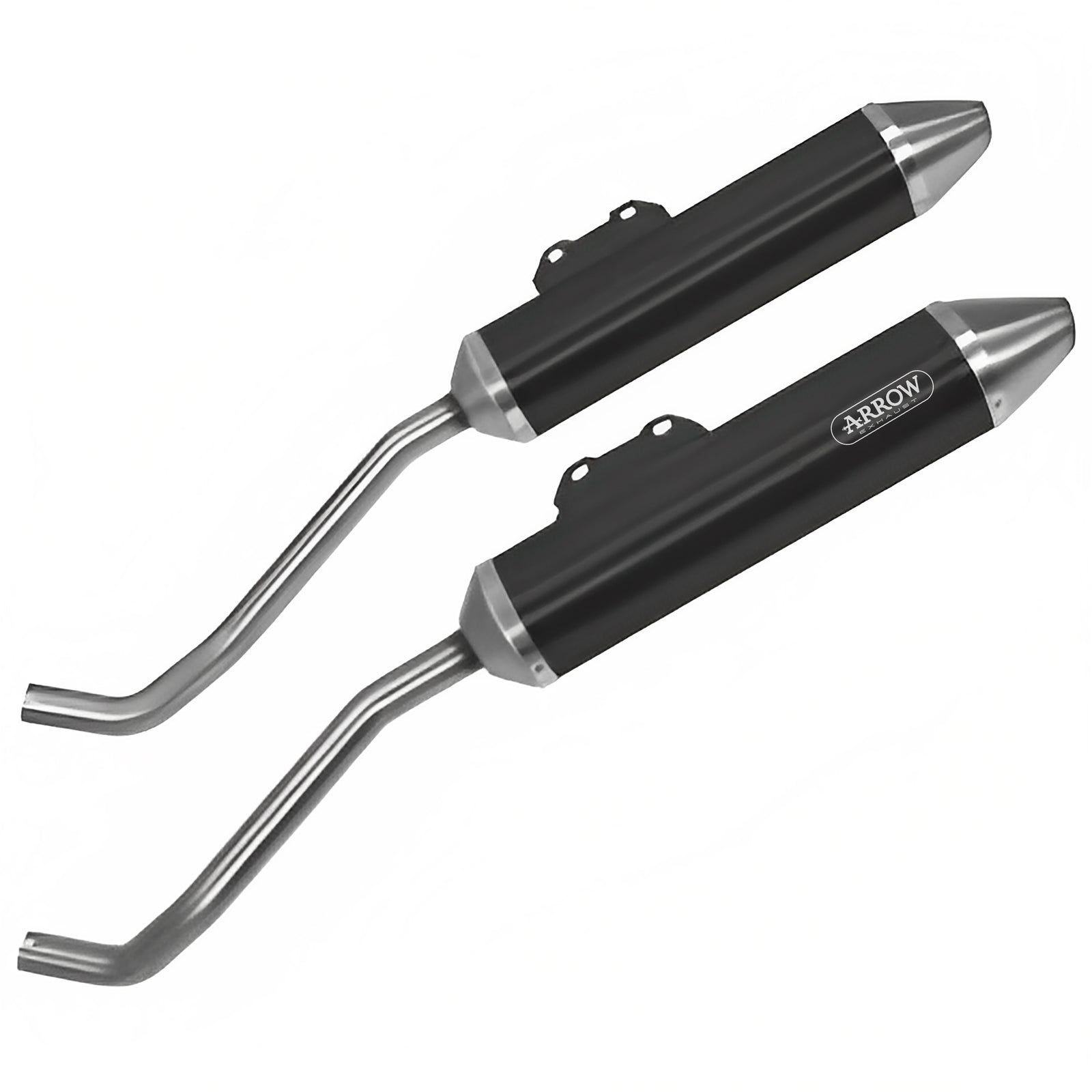 Arrow 72603AON Thunder Approved Aluminium Dark Slip Ons (Right And Left)