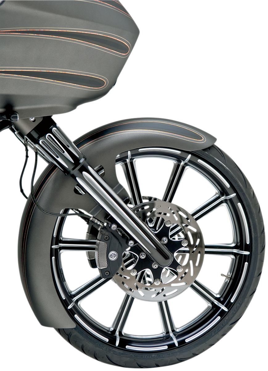 Arlen NESS Fork Legs - Black Anodized - Deep Cut - Dual Disc - '08-'13 FLT