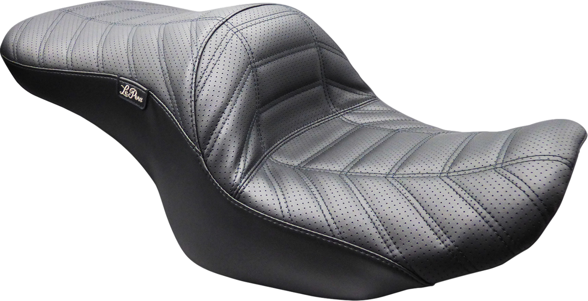 Le Pera Maverick Up-Front Seat - Without Backrest - Black Indy Stitch - FLH/FLT '23-'26