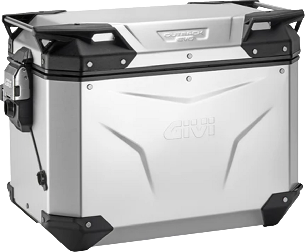 GIVI Outback Evo Side Case - Left - 48 Liter - Silver Anodized