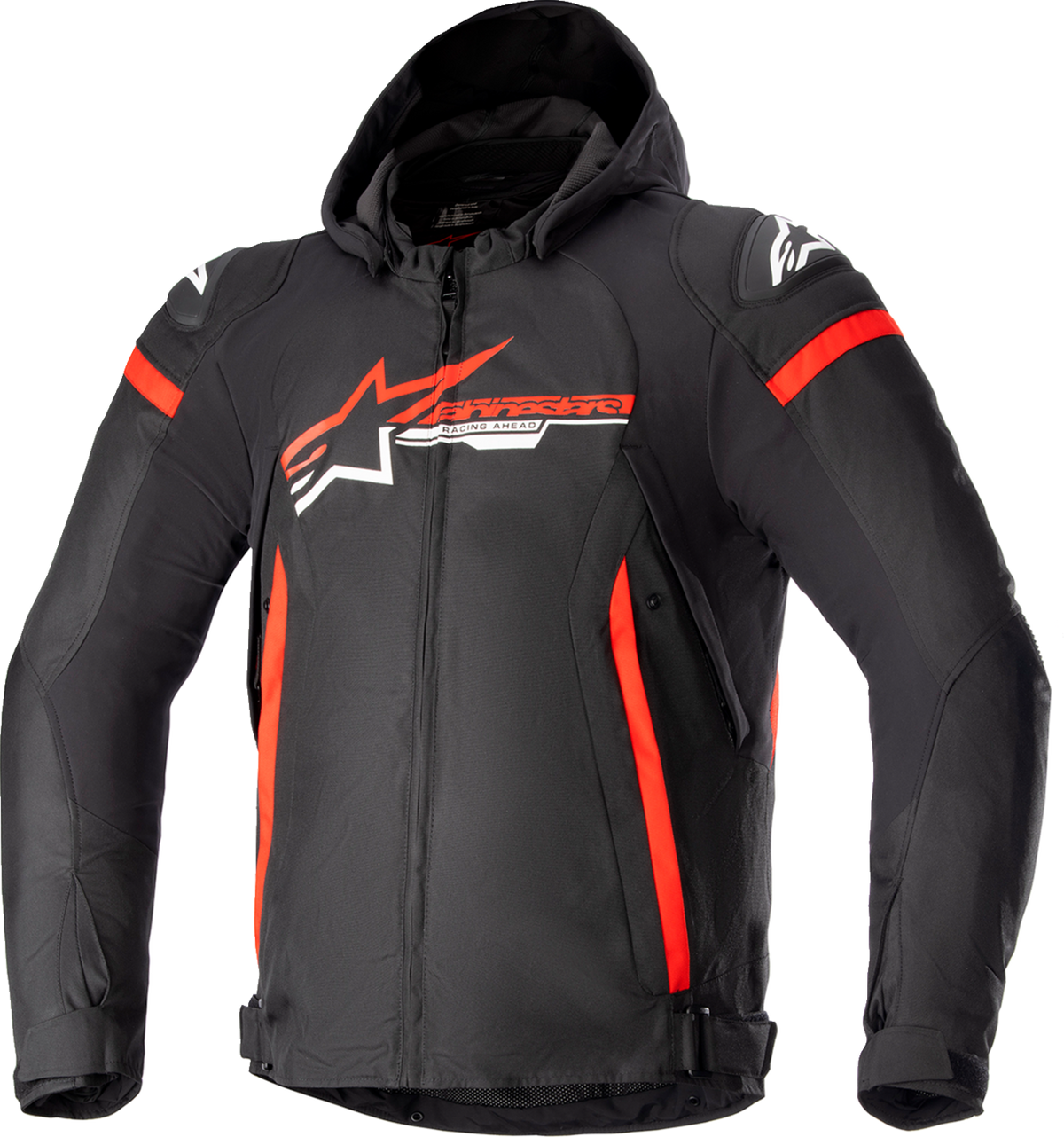 Alpinestars Zaca Waterproof Jacket - Black/Bright Red/White - 2XL