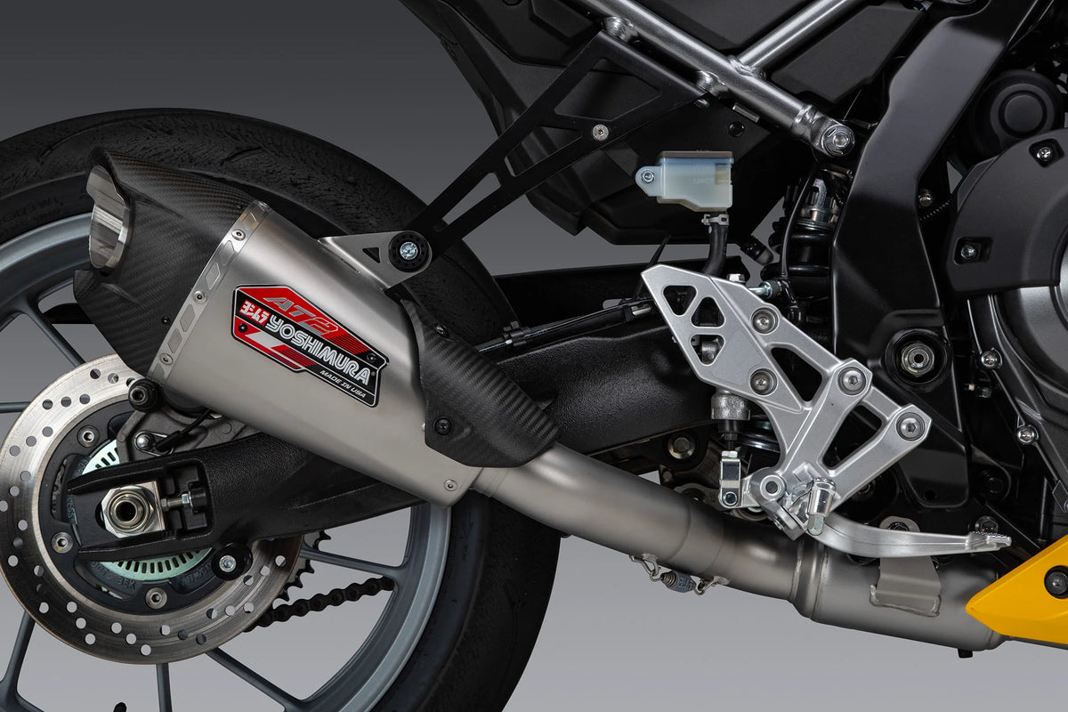 Yoshimura GSX-8S/R/T/TT 23-26 AT2 Stainless Full Exhaust, W/ Stainless Muffler