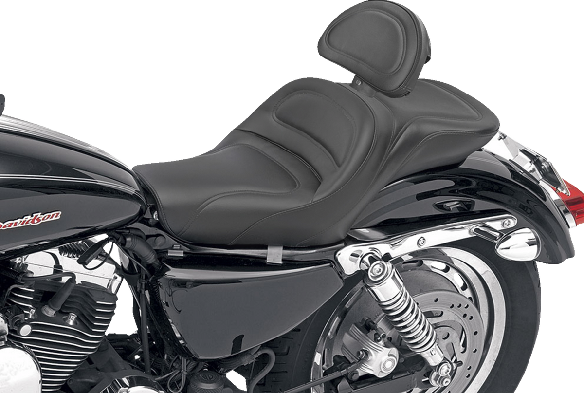 Saddlemen Seat - Explorer™ - With Backrest - Stitched - Black - XL '04-'20