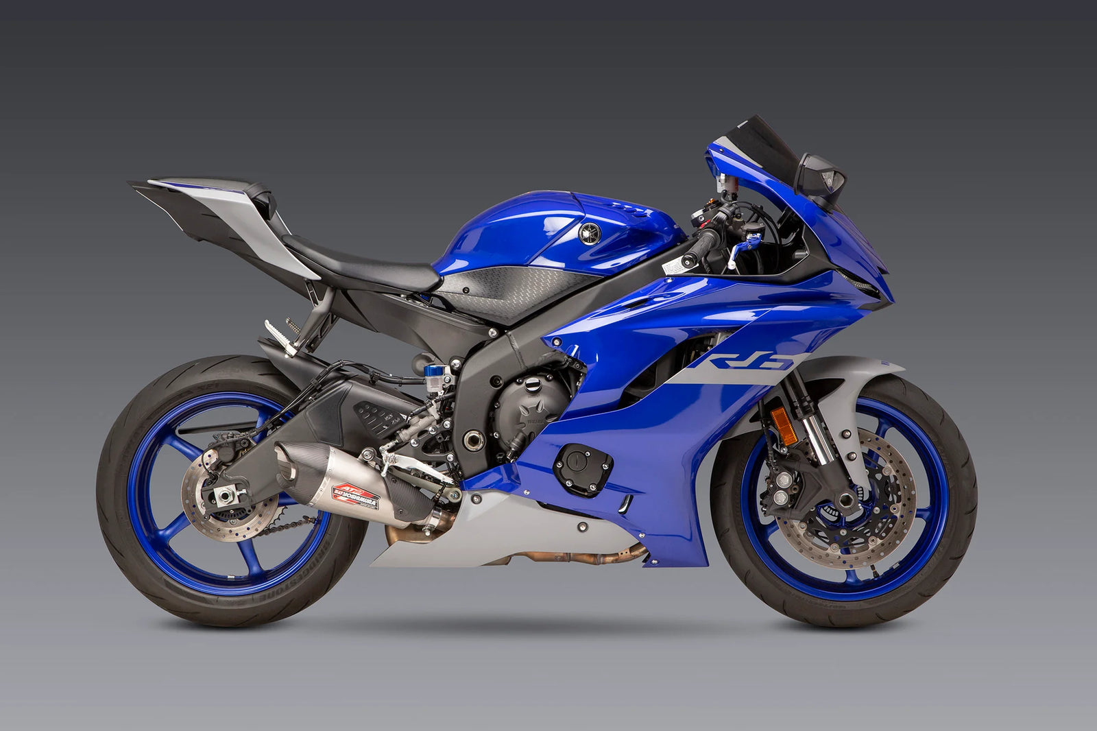 Yoshimura YZF-R6V 06-20 AT2 Stainless Slip-On Exhaust, W/ Stainless Muffler