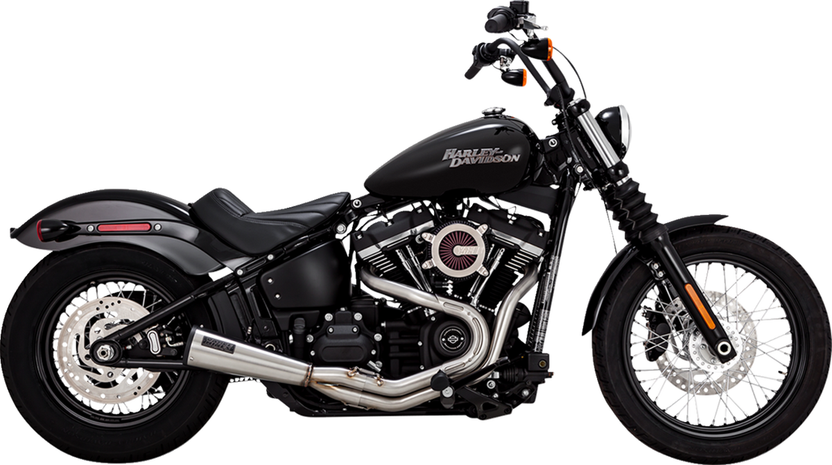 Vance & Hines 2-Into-1 Upsweep Exhaust System - Brushed - Stainless Steel