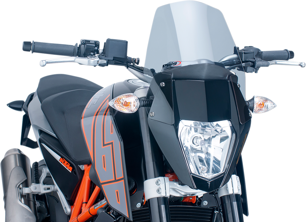 PUIG HI-Tech Parts New Generation Windscreen - 10-1/2" - Smoke - KTM 690