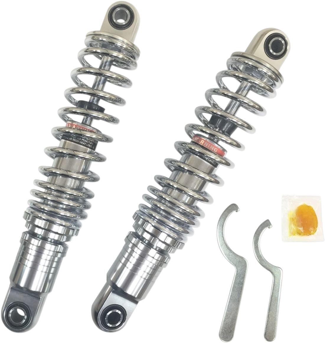 Drag Specialties Shocks Premium Ride-Height Adjustable Shocks - 13" - Heavy Duty - Chrome