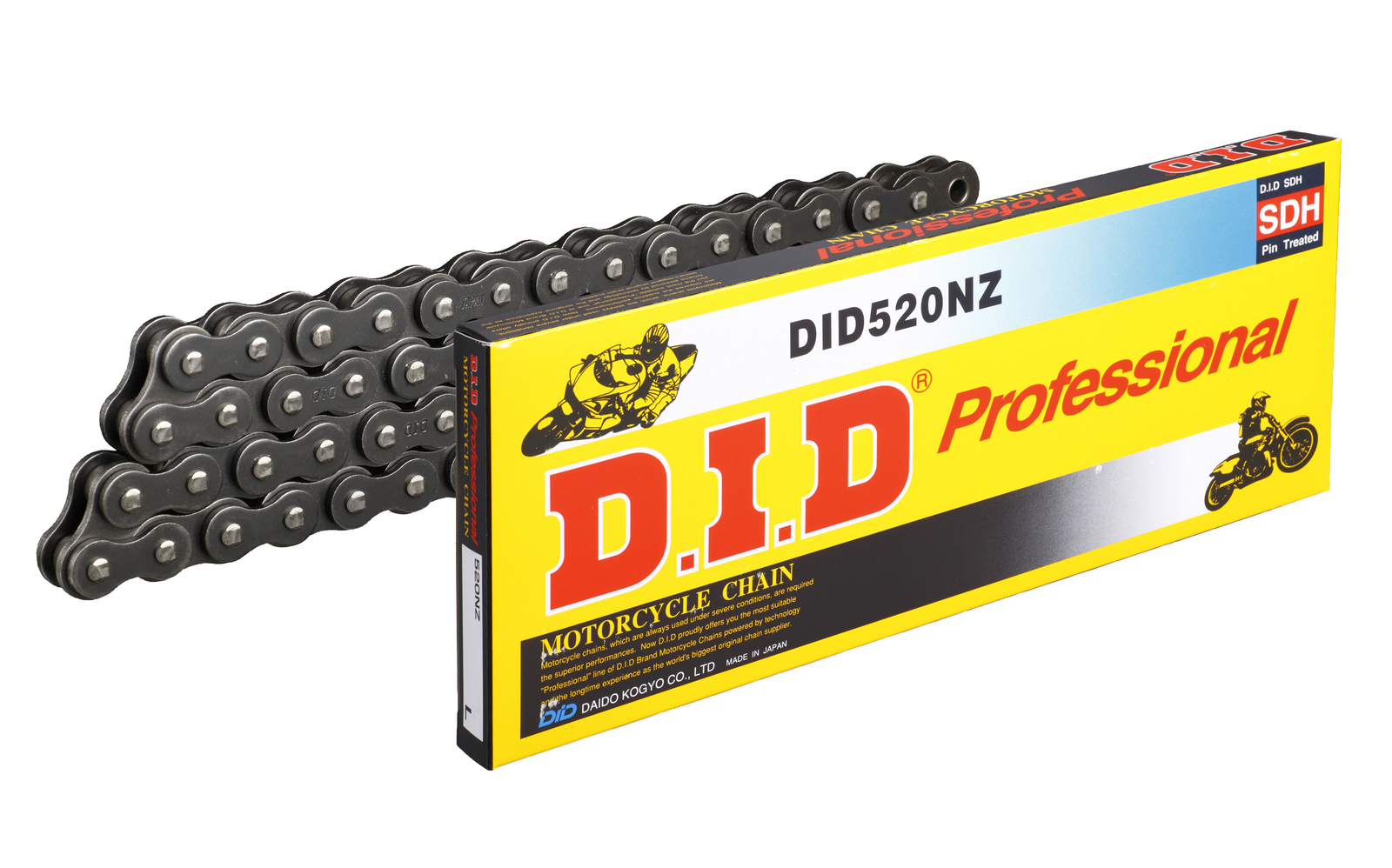 DID 520 NZ - High Performance Motorcycle Chain - 120 Links - Black