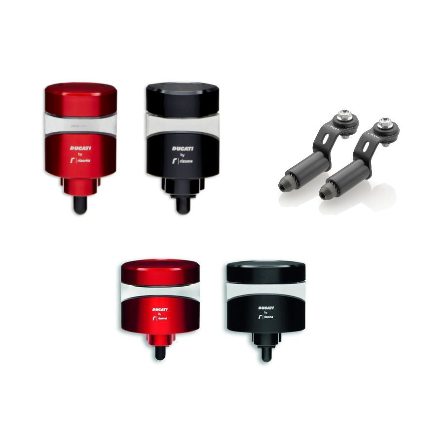 Rizoma Wave Front Reservoir Kit with Brackets for Panigale V2
