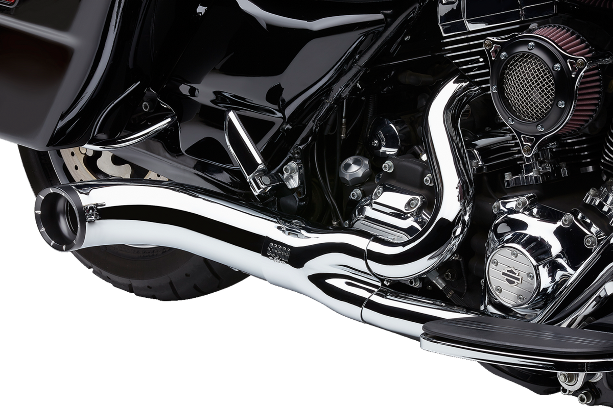 Cobra Turn Out 2-Into-1 Exhaust System - Chrome