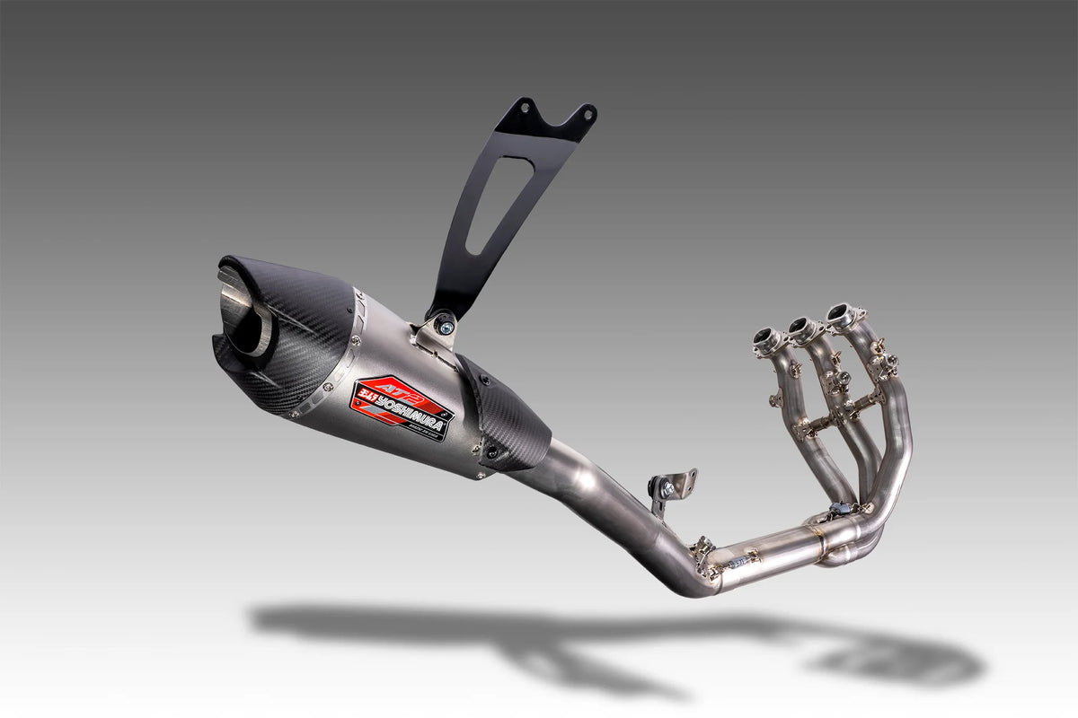 Yoshimura Street Triple 765 23-26 RACE AT2 Titanium Full Exhaust, W/ Titanium Muffler