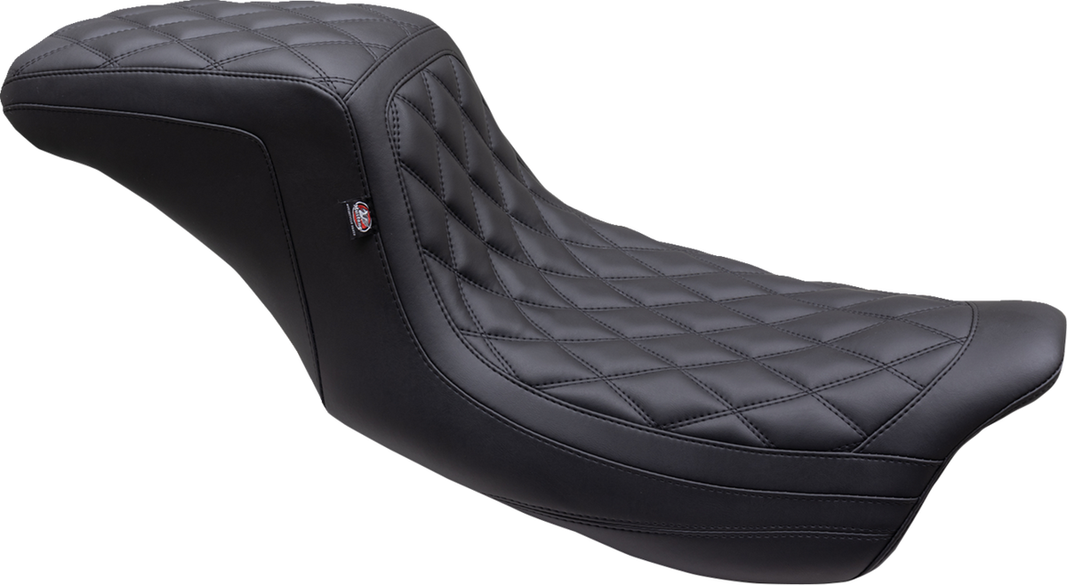 Mustang One Piece 2-Up Squareback Seat - Double Diamond - Black Stitch - FL '08-'25