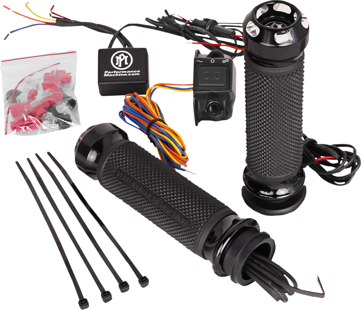 Performance Machine (PM) Apex Heated Grips - TBW - Contrast Cut