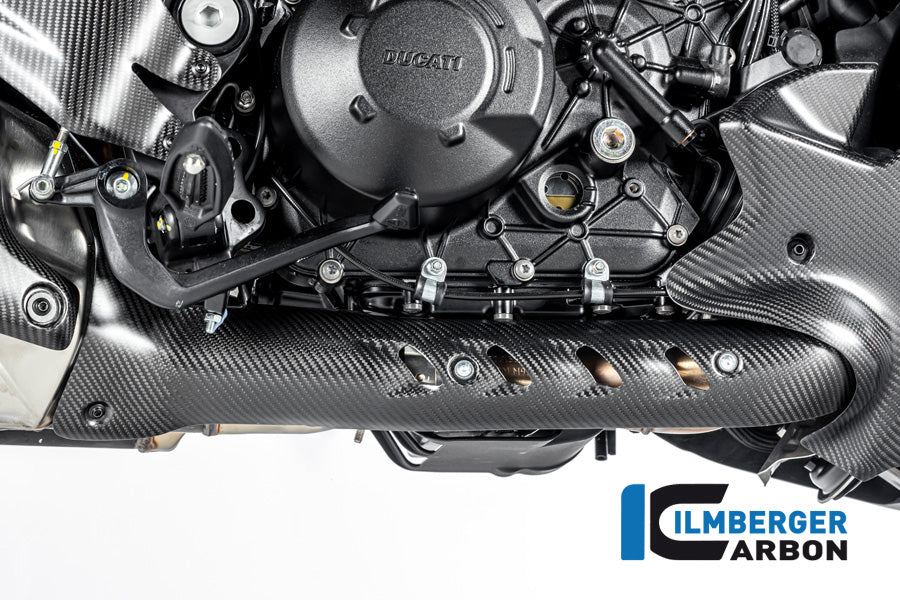 Ilmberger Carbon Exhaust Heat Shield At Collector Ducati Diavel Bentley Matte