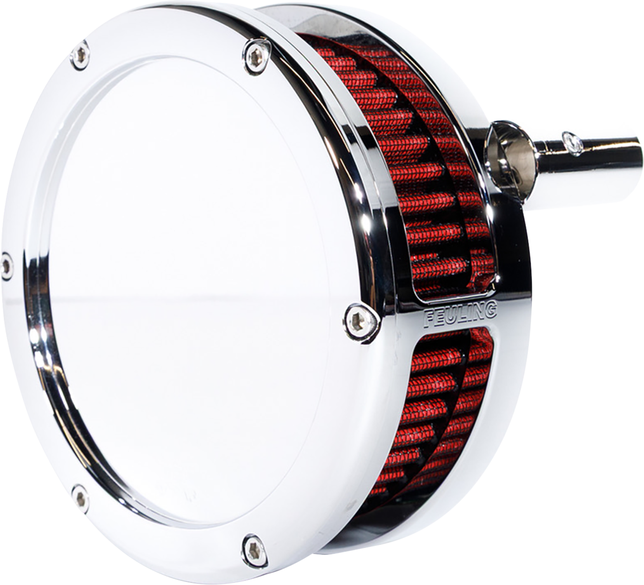 Feuling Parts Slim BA Air Cleaner Kit - Chrome - Red Filter - '93-'99 EVO Big Twin