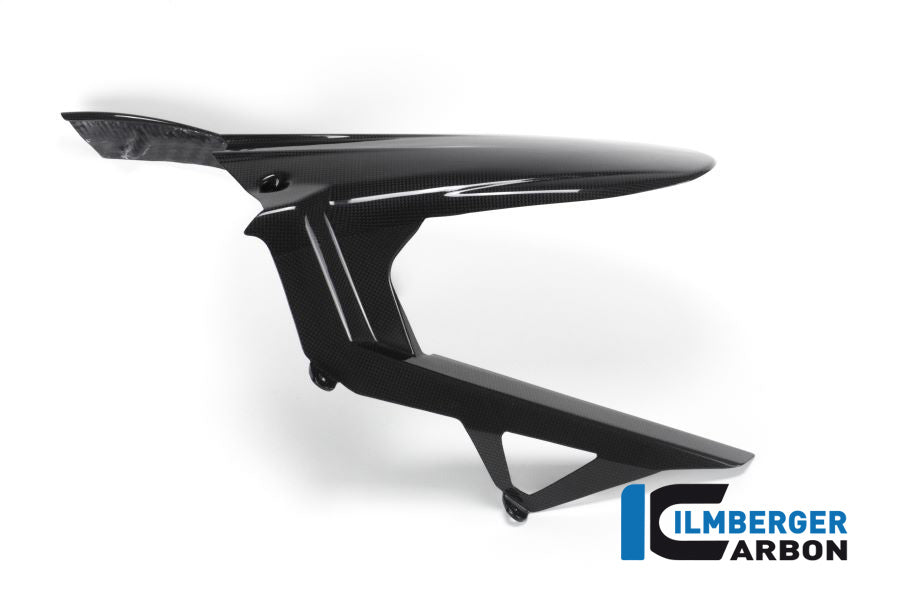Ilmberger Carbon Rear Hugger Including Upper Chain Guard Ducati MTS 1200 2016 Enduro - Gloss