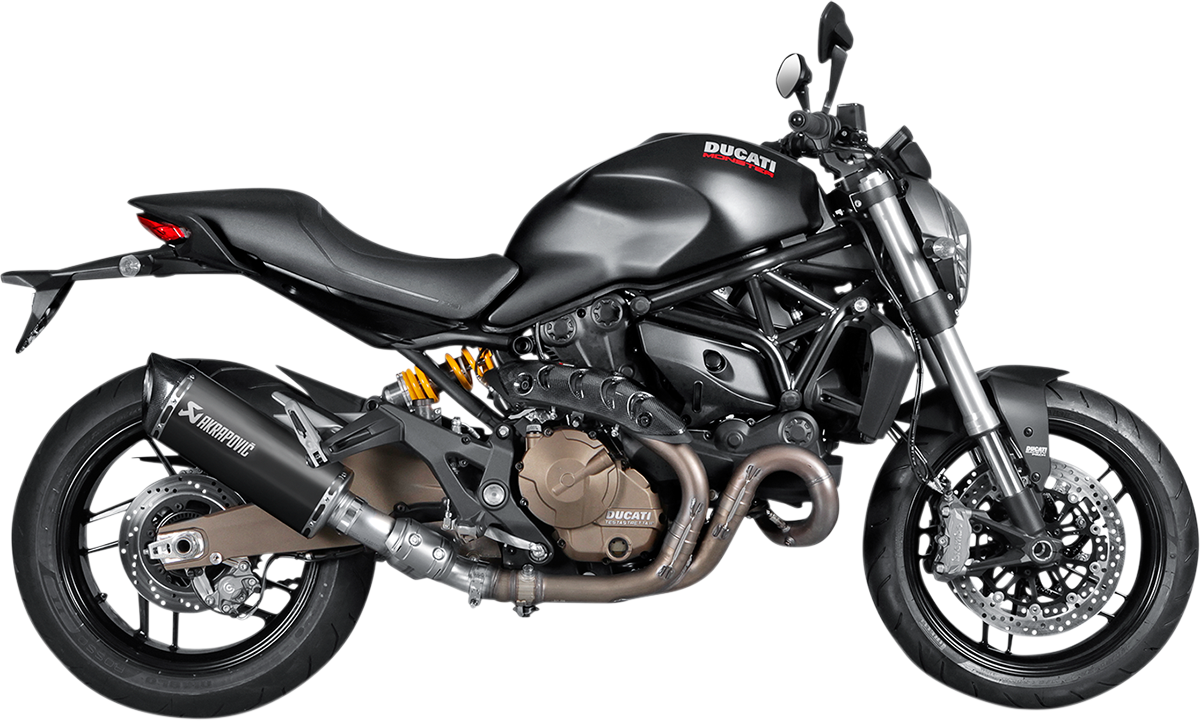 Akrapovic Slip-On Line Muffler - Titanium - Black - 821/1200 Monster