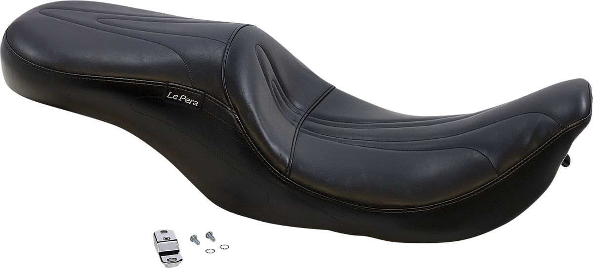 Le Pera Sorrento 2-Up Seat - Stitched - Black - FLHR '02-'07