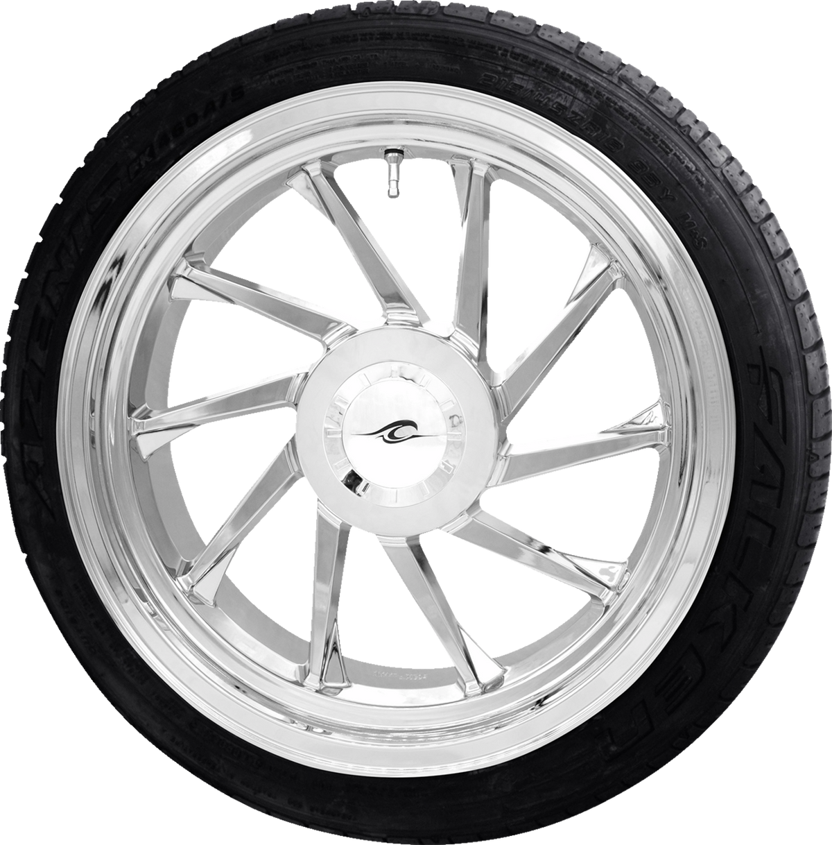 Coastal Moto Hurricane 3D Rear Right Wheel - Chrome (18") | Falken Tire (215/45zr18)