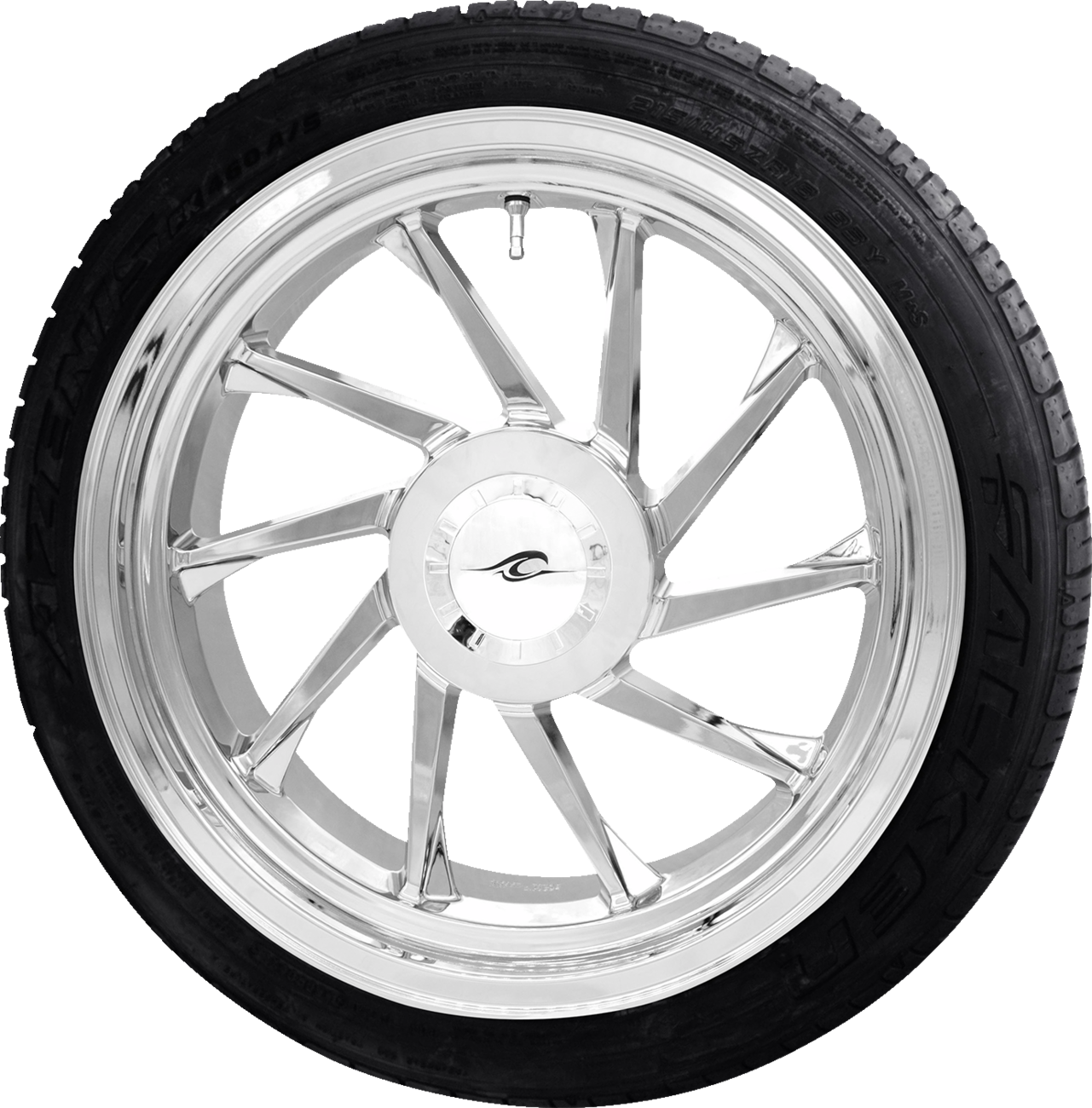 Coastal Moto Hurricane 3D Rear Right Wheel - Chrome (18") | Falken Tire (215/45zr18)