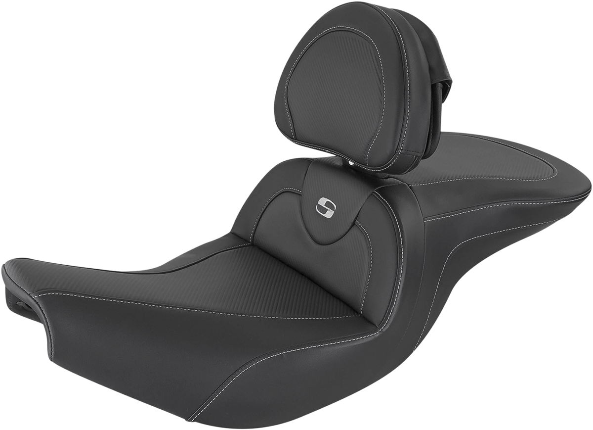 Saddlemen Roadsofa™ Carbon Fiber Seat - With Backrest - Black - Indian '14-'24
