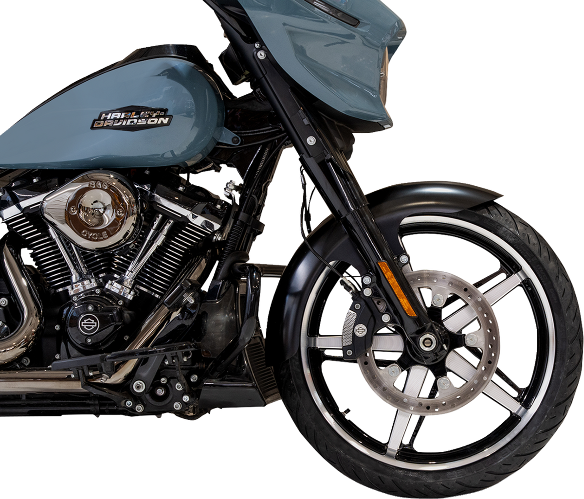 Klock Werks Henry Front Fender - Black - 21" - HD Touring