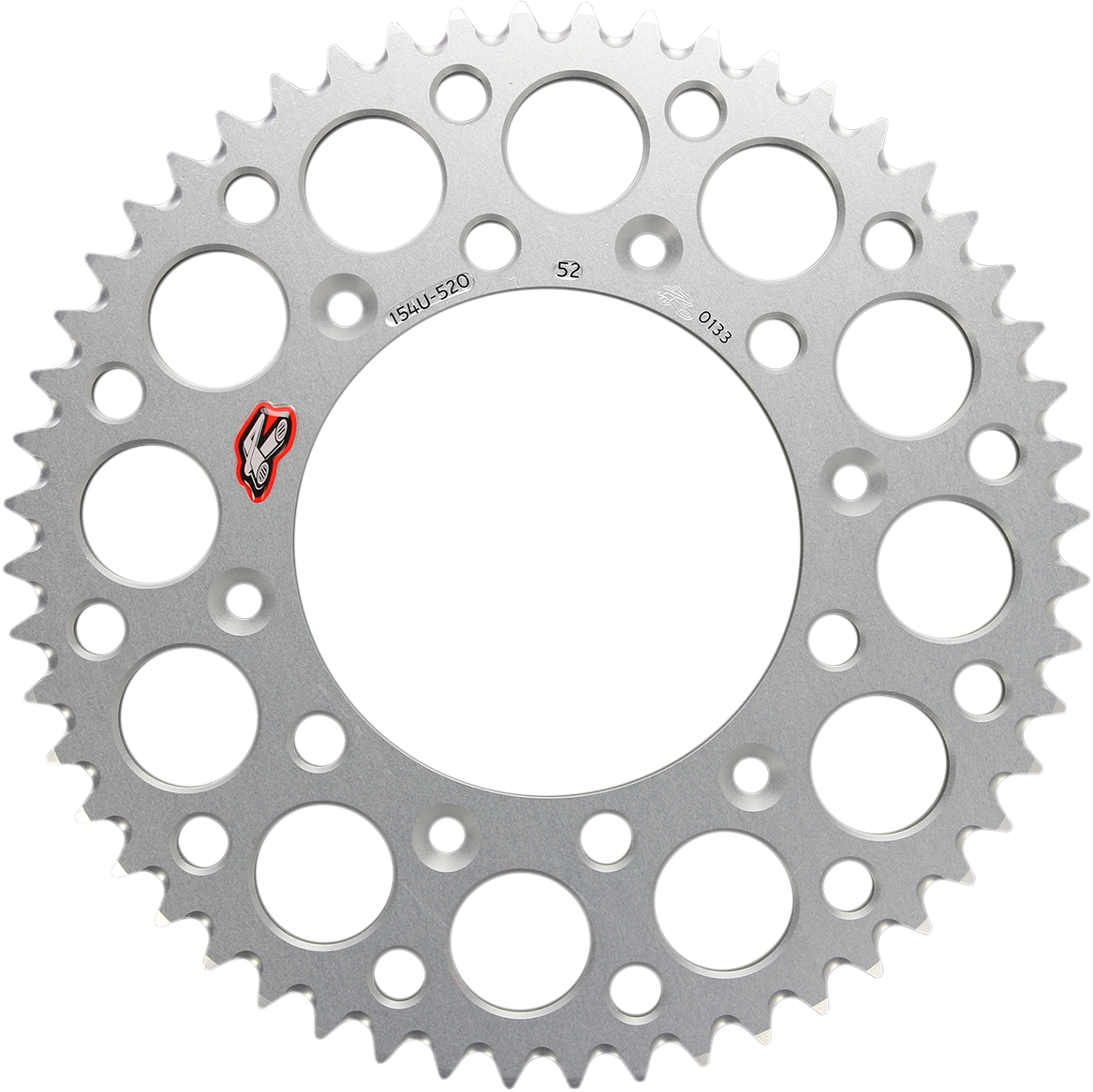 Renthal Rear Sprocket - Aluminum - 52 Tooth - Silver - Honda
