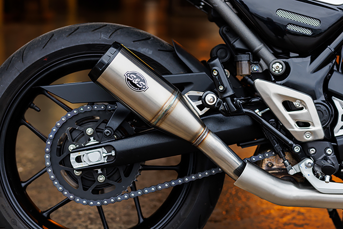 S&S Cycle Grand National Slip-On Muffler - Stainless Steel - Speed 400 & Scrambler 400