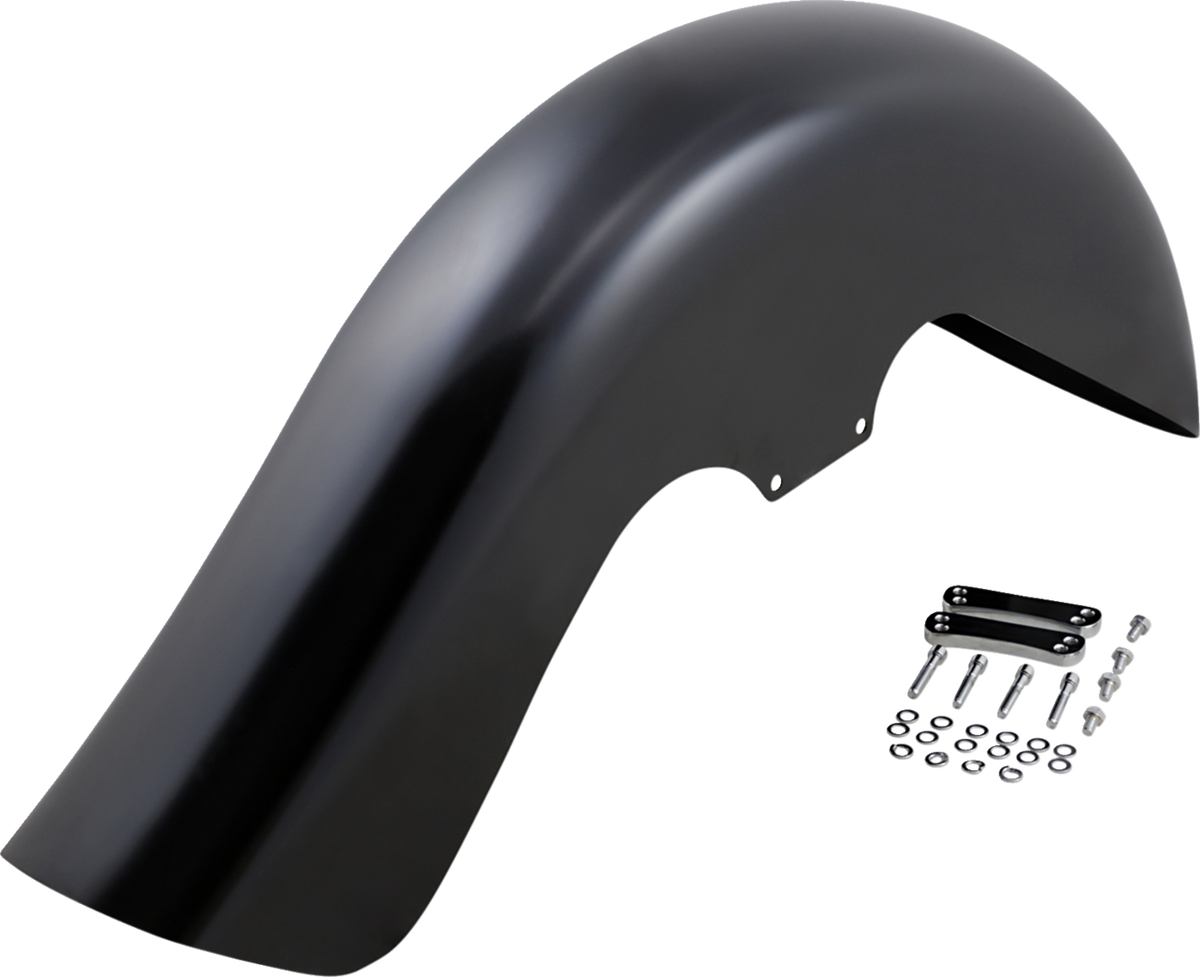 Klock Werks Benchmark Front Fender - For Raked Frames - Black - 26" - HD Touring/Trike
