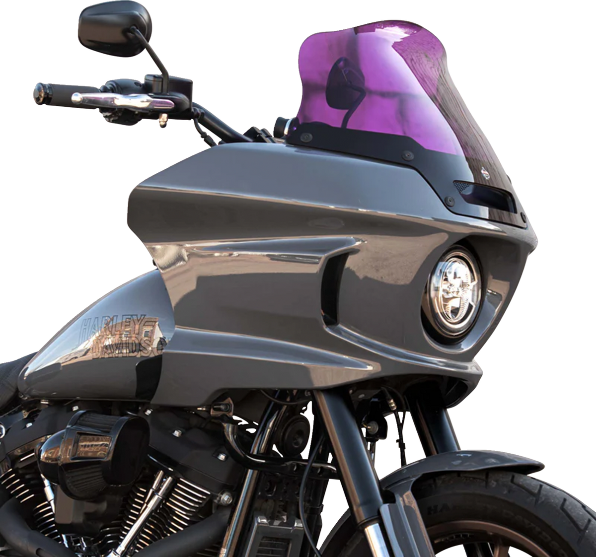 Klock Werks Kolor Flare® Windshield - 8" - Purple - '22-'25 FXLRST