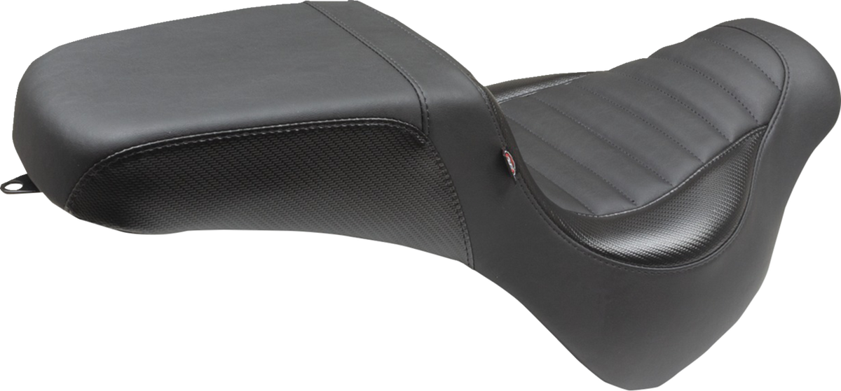 Mustang Squareback Seat - Black - Tuck-N-Roll - Fat Bob '18-'23