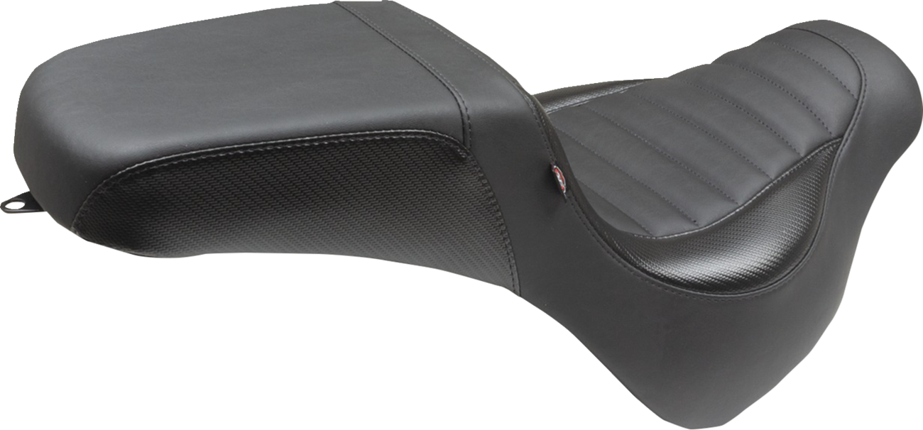 Mustang Squareback Seat - Black - Tuck-N-Roll - Fat Bob '18-'23