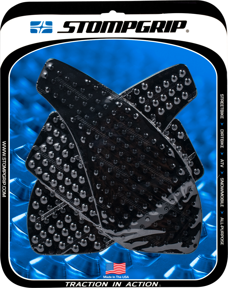 StompGrip Tank Grips - Volcano - Black - Kawasaki - Ninja '07-'08