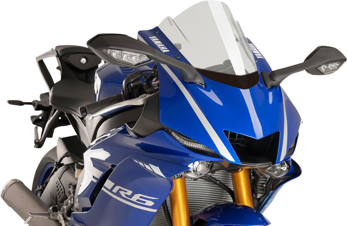 PUIG HI-Tech Parts Race Windscreen - 14-1/4" - Clear - Yamaha