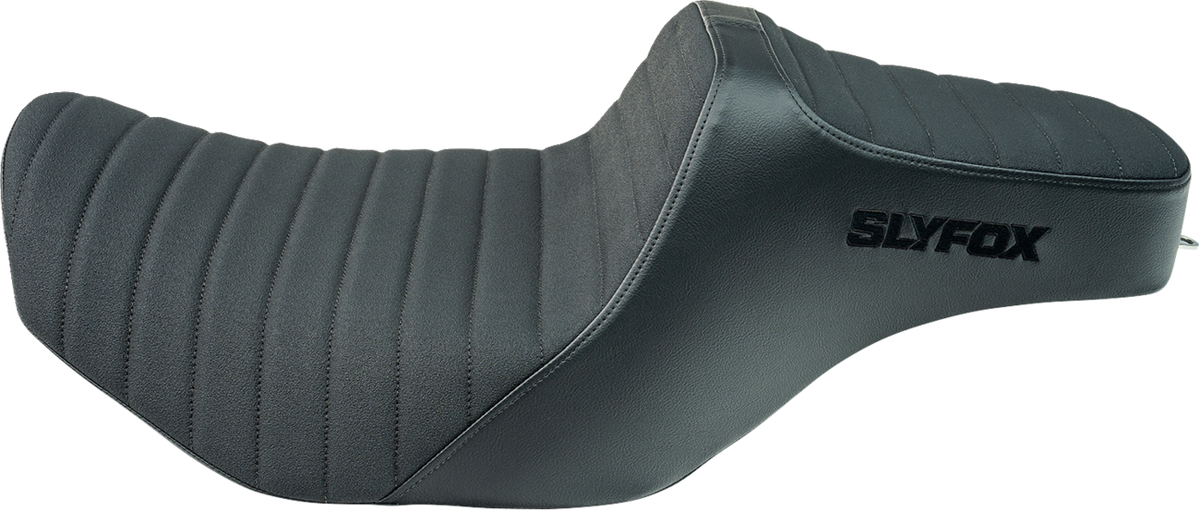 Slyfox High Noon Seat - Vinyl - Classic Stitch - Black Logo - FLH/FLT '23-'24