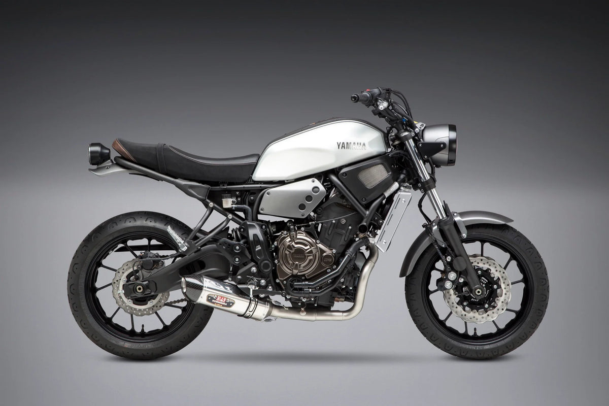 Yoshimura FZ/MT-07 15-26 / XSR700 18-26 / R7 22-26 Race R-77 Stainless Full Exhaust, W/ Stainless Muffler