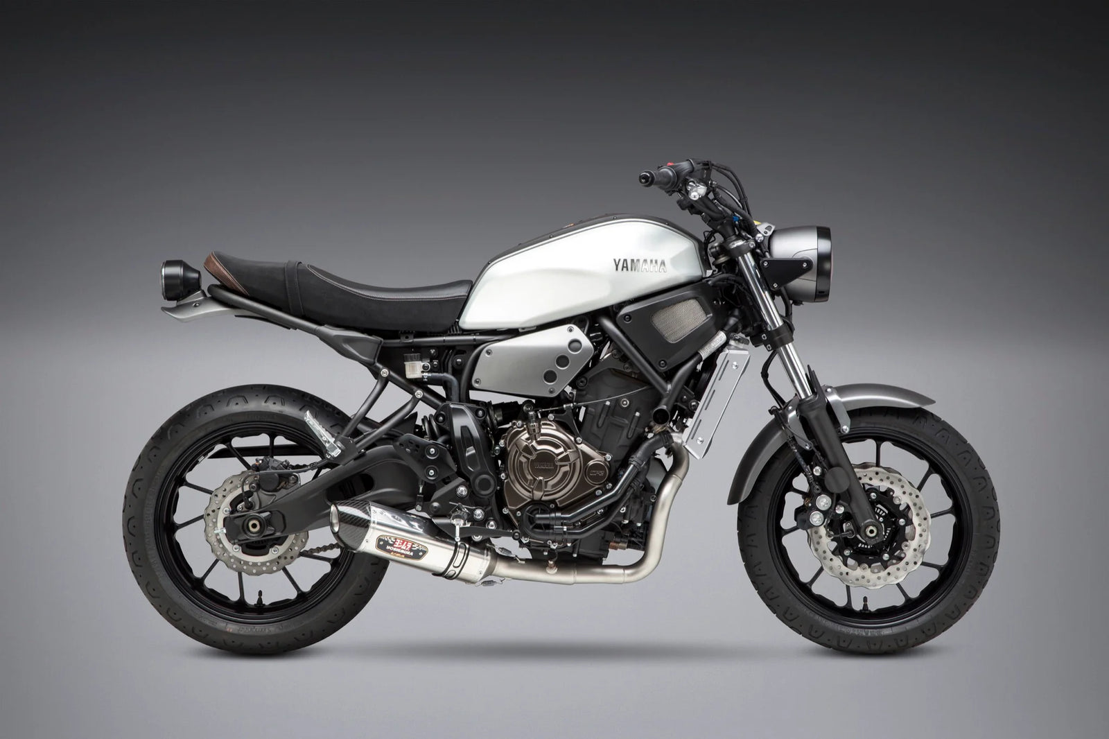 Yoshimura FZ/MT-07 15-26 / XSR700 18-26 / R7 22-26 Race R-77 Stainless Full Exhaust, W/ Stainless Muffler