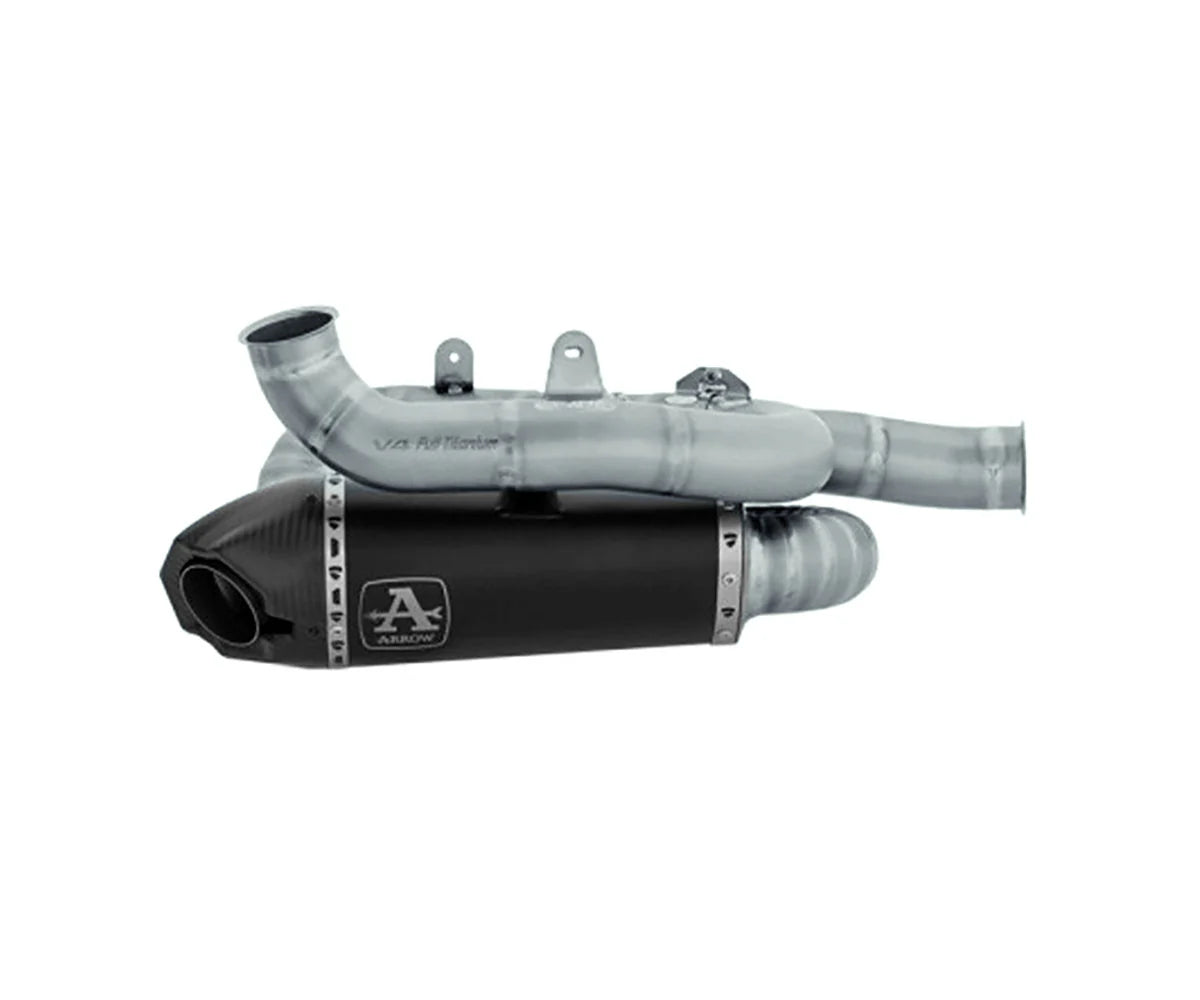 Arrow Works Slip On Racing Black Titanium Exhaust For Panigale V4 V4S Tricolore