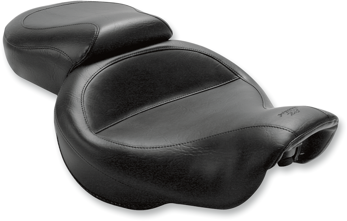 Mustang Vintage Style Seat - Wide - Smooth - Black - Dyna