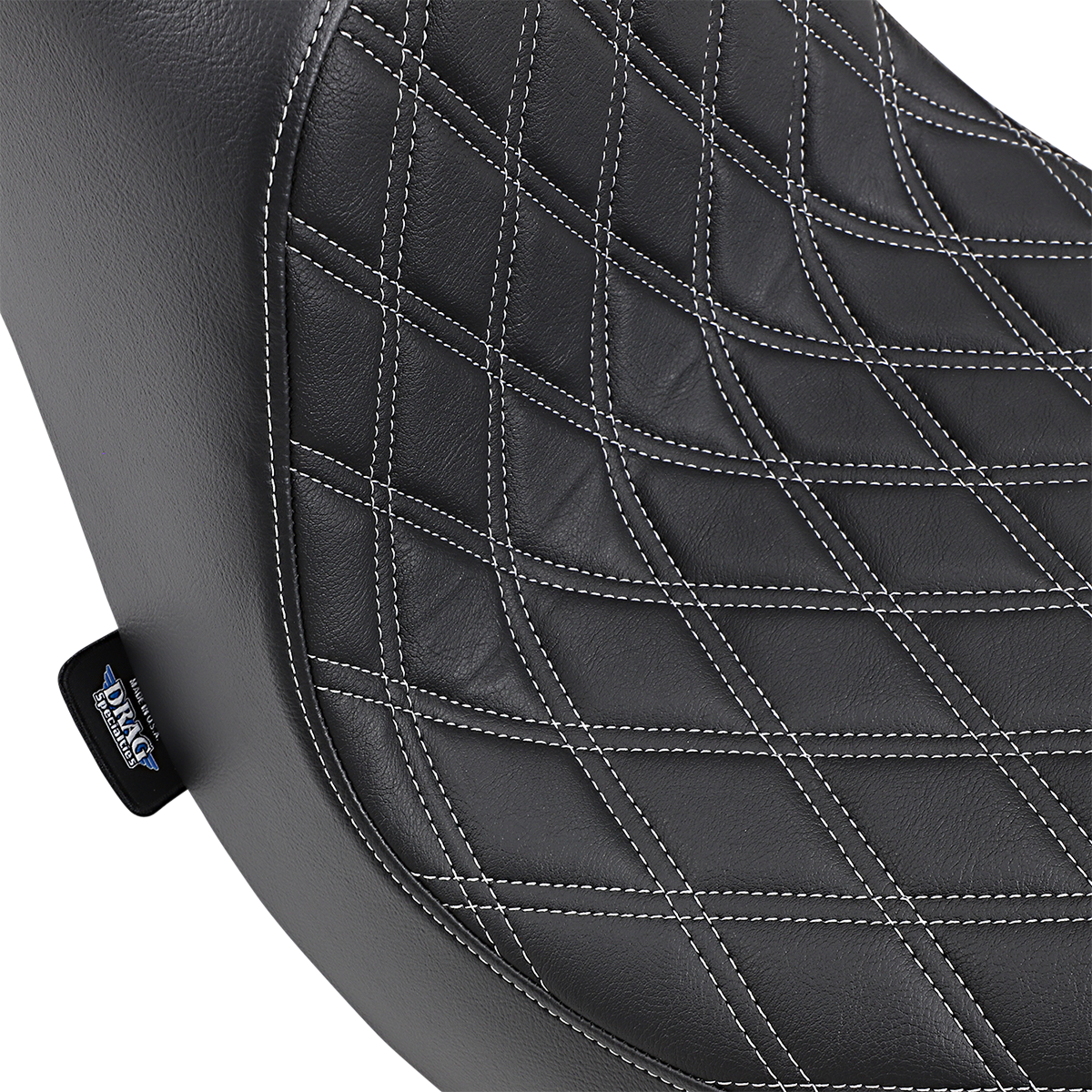 Drag Specialties Seats Predator III Seat - Double Diamond - Silver Stitching - FLFB/S '18-'25